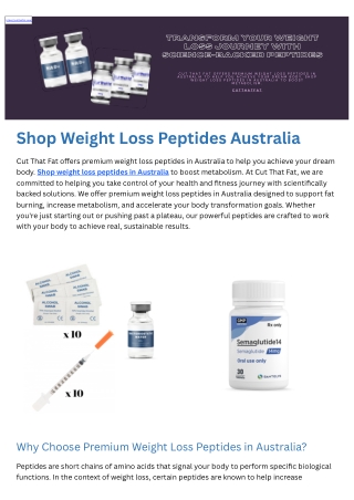 Buy Peptides Retatrutide 10mg Online Australia​ - Cut That Fat
