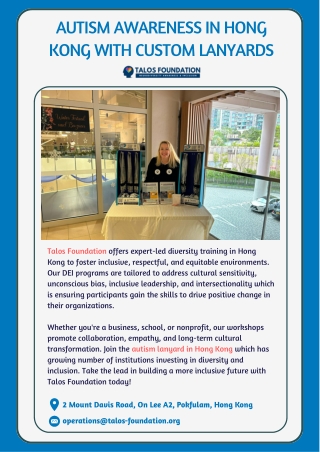 Autism Awareness in Hong Kong with Custom Lanyards