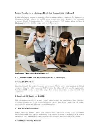 Top Business Phone Service in Mississauga 2025