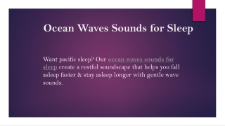 Ocean Waves Sounds for Sleep  