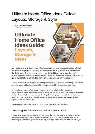 Ultimate Home Office Ideas Guide Layouts, Storage & Style