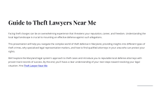 Guide to Theft Lawyers Near Me | Criminal Defence Lawyer Brampton .pptx