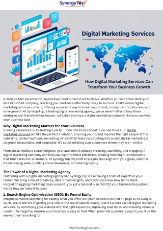 How Digital Marketing Services Can Transform Your Business Growth