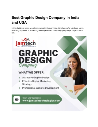 Best Graphic Design Company in India and USA