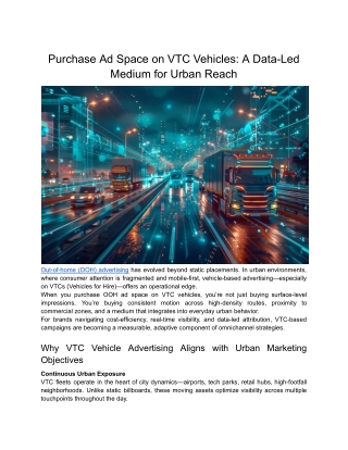 Purchase Ad Space on VTC Vehicles_ A Data-Led Medium for Urban Reach