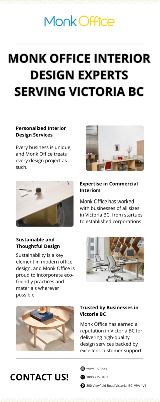 Monk Office Interior Design Experts Serving Victoria BC