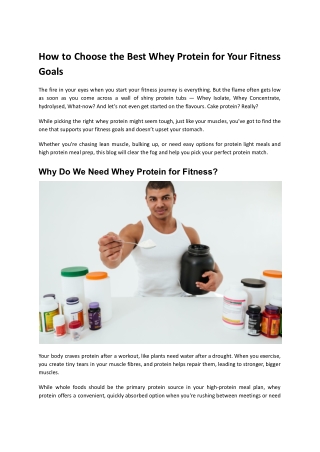 Best Whey Protein for Your Fitness Goals | LightLife 360 Guide
