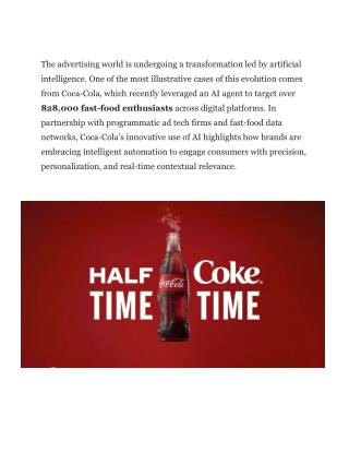 How Coke Used an AI Agent to Target Ads to 828,000 Fast-Food Fans