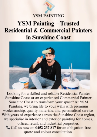 Trusted Residential & Commercial Painters in Sunshine Coast