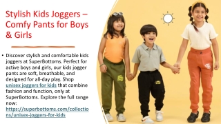 Stylish Kids Joggers – Comfy Pants for Boys & Girls
