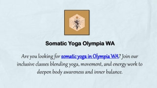 Somatic Yoga Olympia WA