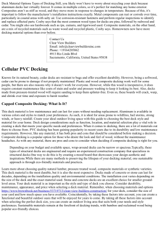 Deck Material Options Types of Decking