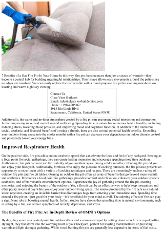 The Benefits of Fire Pits: An In-Depth Review of OMNI's Options