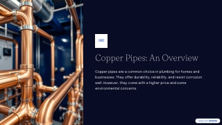 Advantages and Disadvantages of Using Copper Pipes
