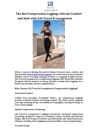 The Best Compression Leggings Elevate Comfort and Style with LAS Travel & Loungewear