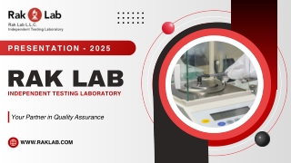 Independent Testing Lab and Chemical Testing in UAE
