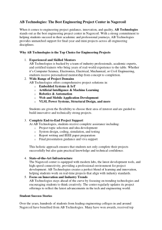 Best IEEE Expert in nagercoil