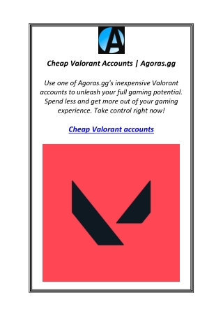 Cheap Valorant Accounts | Agoras.gg