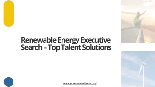 Renewable Energy Executive Search – Top Talent Solutions