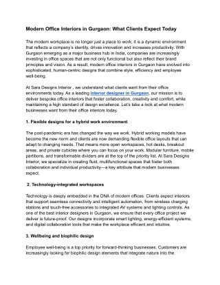 Modern Office Interiors in Gurgaon_ What Clients Expect Today