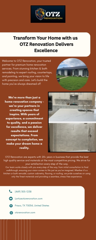 OTZ Renovation – Fort Worth’s Trusted Home Remodeling Experts