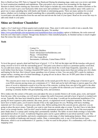 How to Plan and Build a Concrete Paver Patio