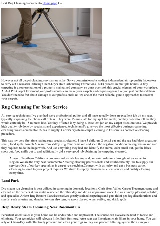 Best Carpeting Cleansing Sacramento Ca
