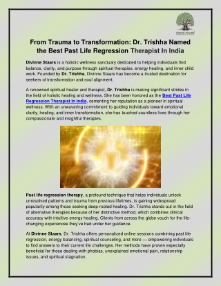 Past Life Regression Therapist in India