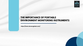The Importance of Portable Environment Monitoring Instruments