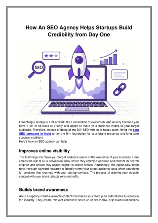 Why Startups Need to Hire a Good SEO Agency to Build Credibility from First Day