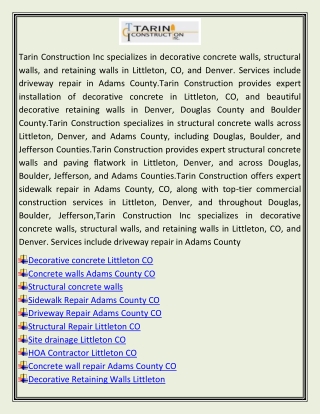 Structural Repair Littleton CO