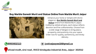 Buy Marble Ganesh Murti and Statue Online from Marble Murti Jaipur
