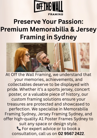 Custom Memorabilia & Jersey Framing | A1 Poster Frames Sydney