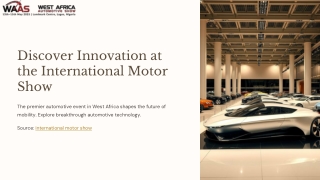 Explore Innovation at the Premier International Motor Show