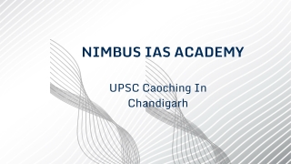 Why Choose us For UPSC Coahing in Chandigarh