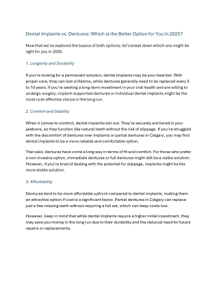 Dental Implants vs Dentures