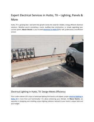 Expert Electrical Services in Hutto, TX – Lighting, Panels & More