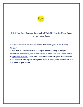 Think You Can’t Decorate Sustainably_ Wait Till You See These Green Living Home Decor!