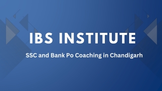 SSC & Bank Po Coaching in Chandigarh