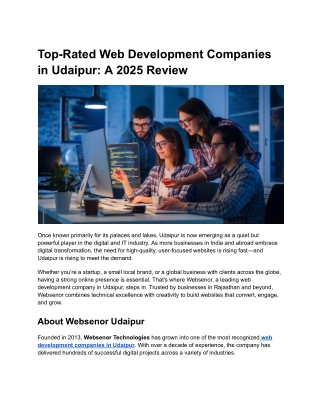 Top-Rated Web Development Companies in Udaipur_ A 2025 Review (1)