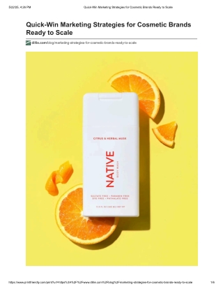 Quick-Win Marketing Strategies for Cosmetic Brands