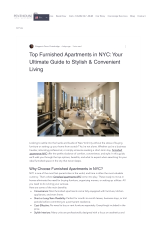 Luxury short term rentals nyc