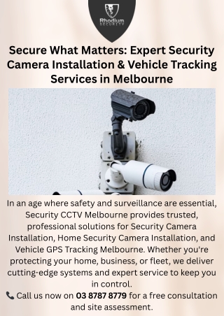 Trusted Security Camera Installation Melbourne | GPS & Home Solutions