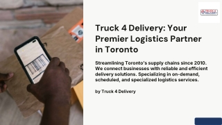 Logistics Company in Toronto for Local & Global Solutions