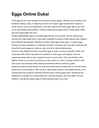 Eggs Online Dubai