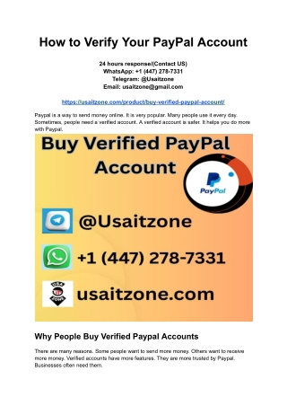 How to Verify Your PayPal Account