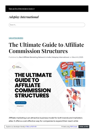 The Ultimate Guide to Affiliate Commission Structures