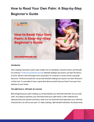 How to Read Your Own Palm_ A Step-by-Step Beginner’s Guide