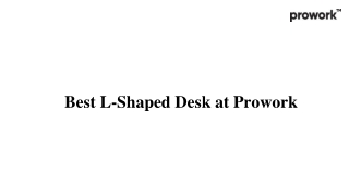 Best L-Shaped Desk at Prowork