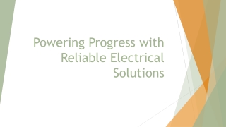 Powering Progress with Reliable Electrical Solutions